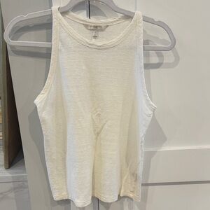 Banana Republic Off-White Tank top and blue tank top. 2 linen tanks!